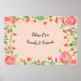 Póster Rosa rosa un diseñador artístico