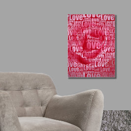 Póster Rosa rosado caliente Personalizado imagen amor tip