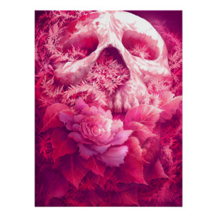 Póster Rosa Skull