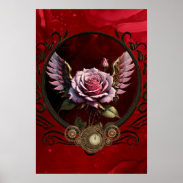 Póster Rosa Steampunk