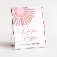Rosa Un pequeño rayo de sol Diaper Raffle