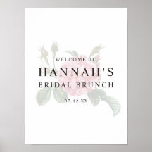 Rosa único romántico ducha de novia