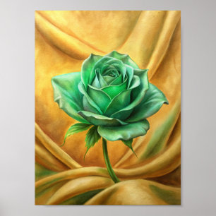 Póster Rosa verde