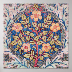 Póster Rosa Wreath, William Morris