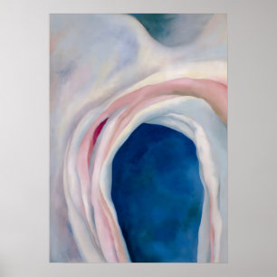 Póster Rosa y azul musical por O'Keeffe