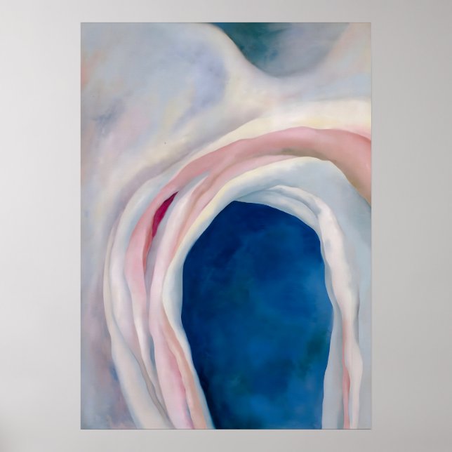 Póster Rosa y azul musical por O'Keeffe (Frente)