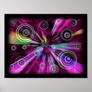 Póster Rosa y extracto púrpura