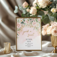 Rosa y oro pastel Boho Escoge un asiento