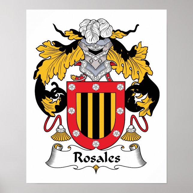 Póster Rosales Family Crest (Frente)