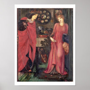 Póster Rosamund justo y reina Eleanor (técnicas mixtas en