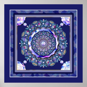 Póster Rosario azul