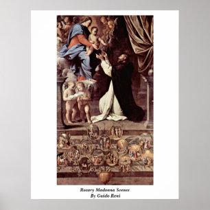 Póster Rosary Madonna Scenes By Guido Reni
