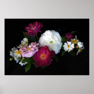 Póster Rosas a la antigua