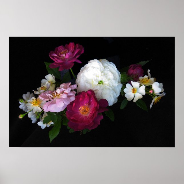 Póster Rosas a la antigua (Frente)