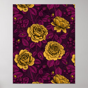 Póster Rosas amarillas