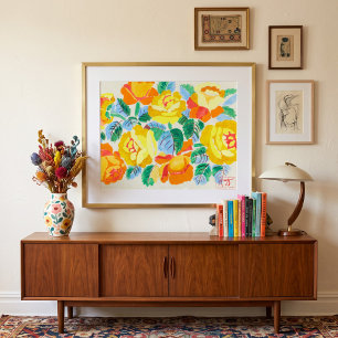 Póster Rosas amarillas Raoul Dufy