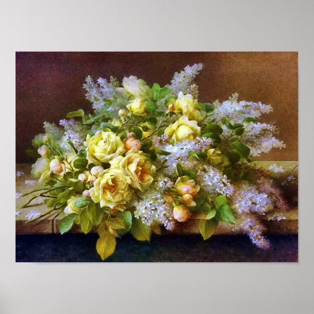 Póster Rosas amarillas y Poster de Lilacs (Frente)