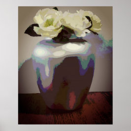 Póster Rosas blancas