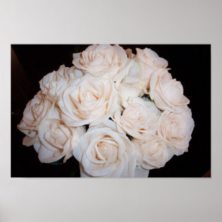 Póster Rosas blancas