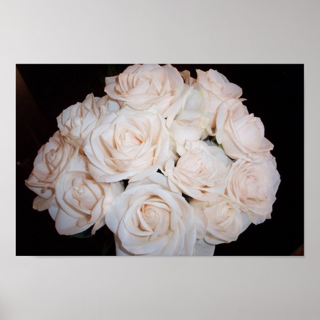 Póster Rosas blancas (Frente)