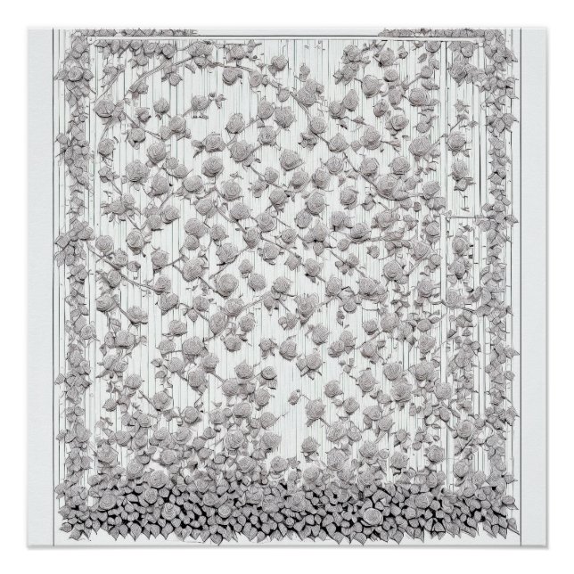 Póster Rosas blancas A (Anverso)