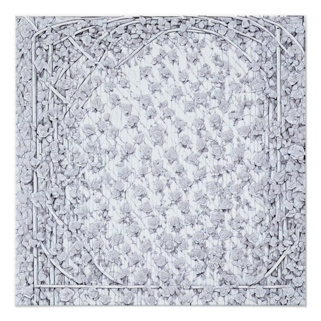 Póster Rosas blancas B (Anverso)