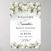 Rosas blancas de Boho Vintage Reducir el número de