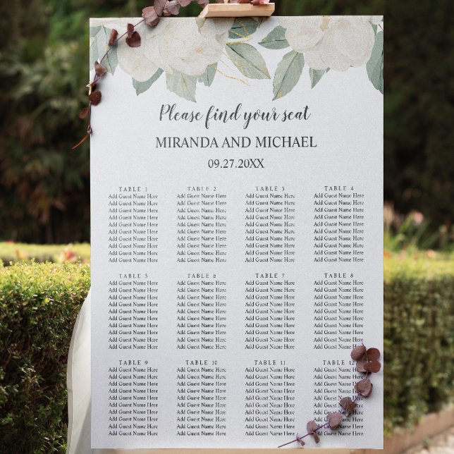 Póster ROSAS BLANCAS DE moda FLORES boda BOTÁNICO (Subido por el creador)