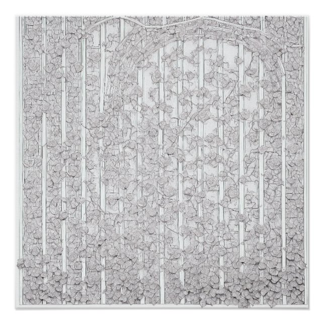 Póster Rosas blancas E (Anverso)