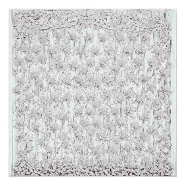 Póster Rosas blancas F (Anverso)