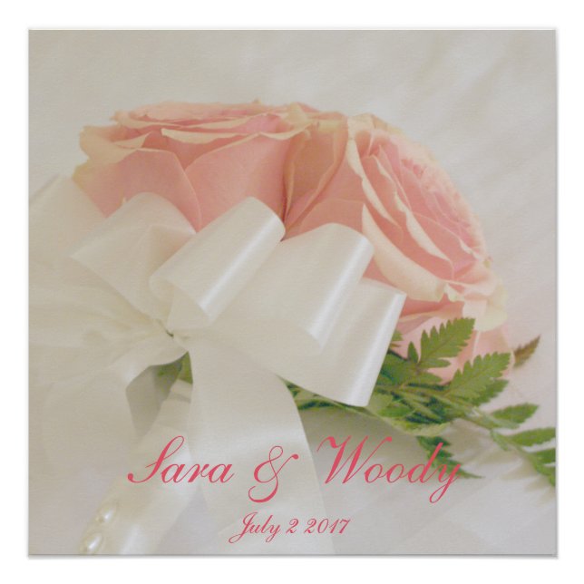 Póster Rosas Bodas rosados (Anverso)