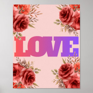 Póster Rosas de Amor