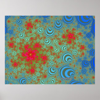 Póster Rosas de burbujas