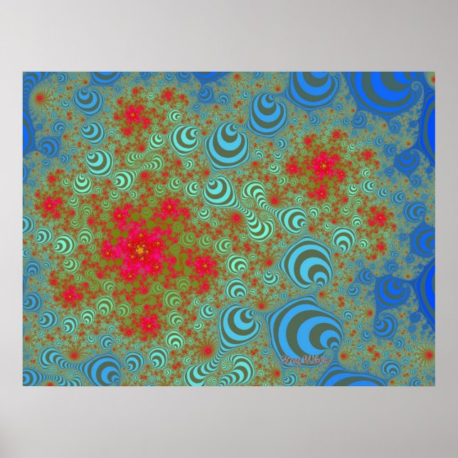 Póster Rosas de burbujas (Frente)