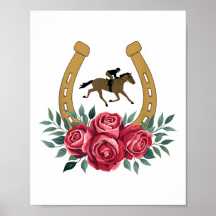 Póster Rosas de Carreras de caballos Ky 151ª Fiesta de ca