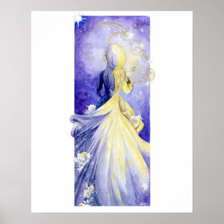 Póster Rosas de encaje y blanco