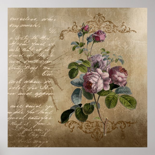 Póster Rosas de época (Frente)