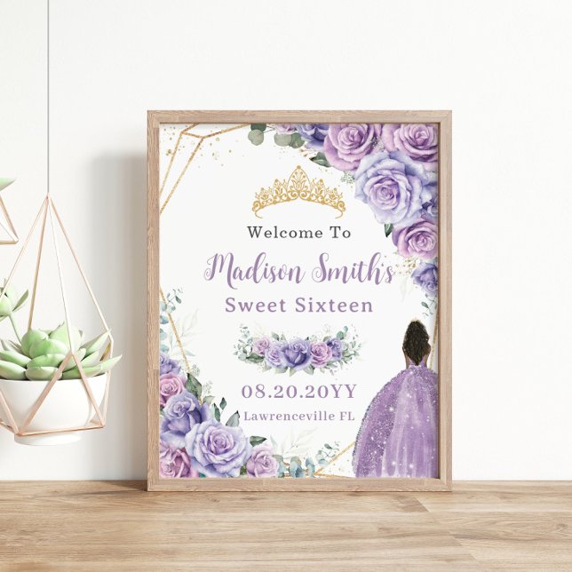 Póster Rosas de la Lavanda Púrpura  Brown Princess Birthd (Subido por el creador)