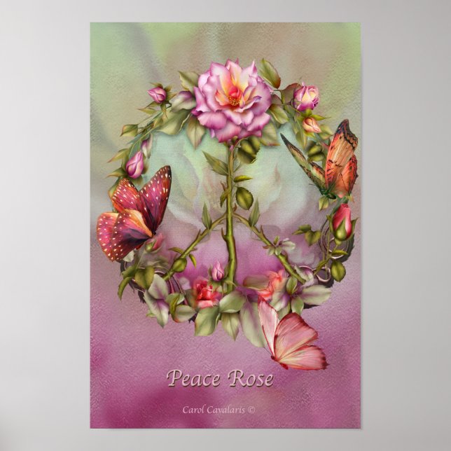 Póster Rosas de la Paz Poster de arte/Imprimir (Frente)