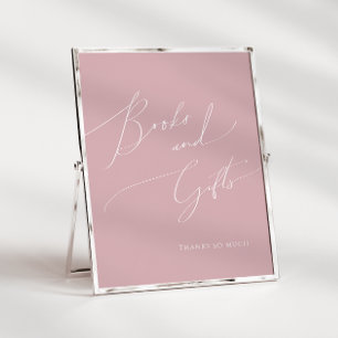 Póster Rosas de libros y regalos de Baby Shower delicioso