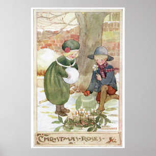Póster Rosas de navidad de Anne Anderson