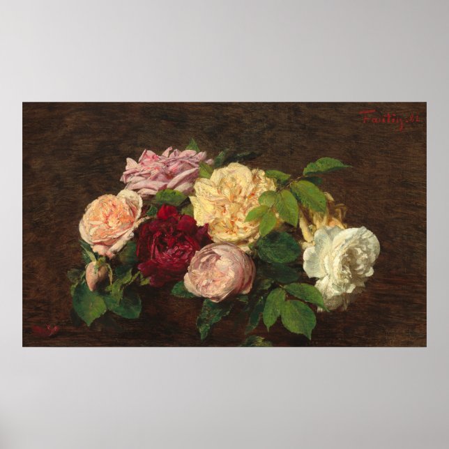 Póster Rosas de Niza - Henri Fantin-Latour Bella Artes (Frente)