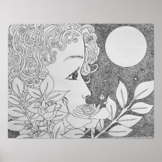 Póster Rosas de tinta