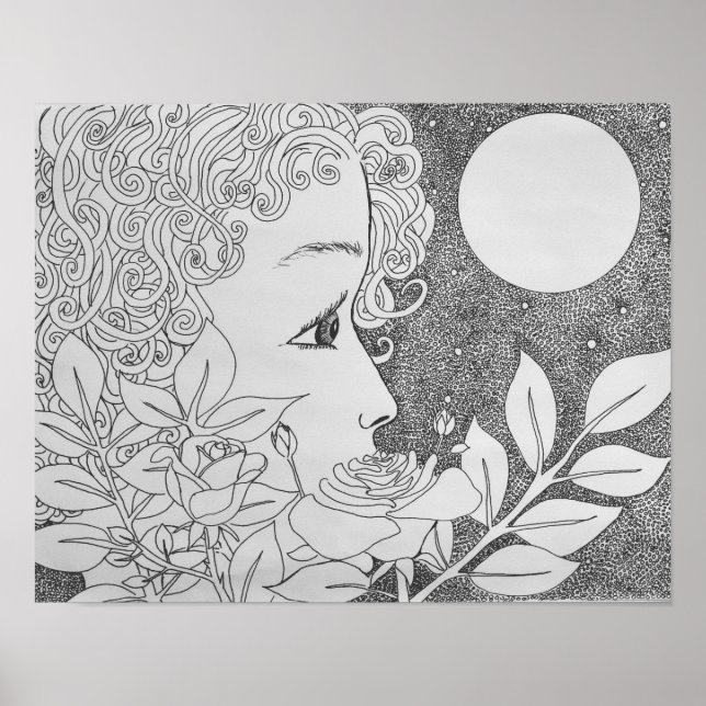 Póster Rosas de tinta (Frente)