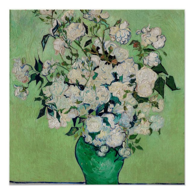 Póster Rosas de Vincent Van Gogh (Anverso)