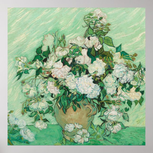 Póster Rosas de Vincent Van Gogh (Frente)