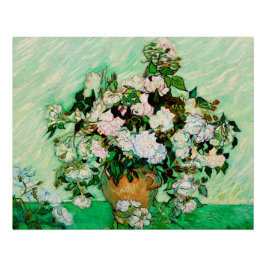 Póster Rosas de Vintage Vincent Van Gogh (1890)