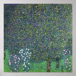 Póster Rosas debajo de los árboles, c.1905