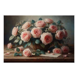 Póster Rosas en la página de Rubor "Decoupage Rosa"