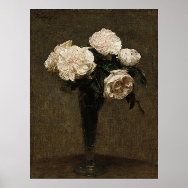 Póster Rosas en un Jarrón (Frente)